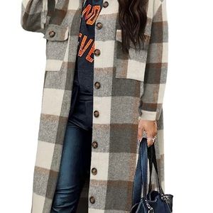Fall checkered coat size L